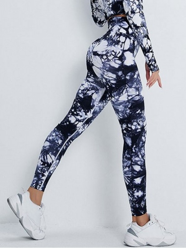 Seamless Tie Dye Yoga Sports Leggings