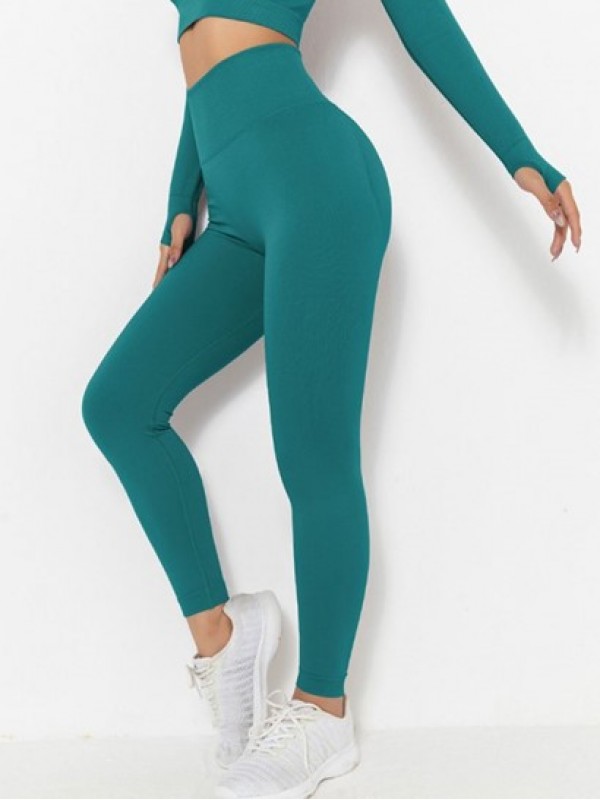 Scrunch Butt High Waist Solid Color Yoga Leggings