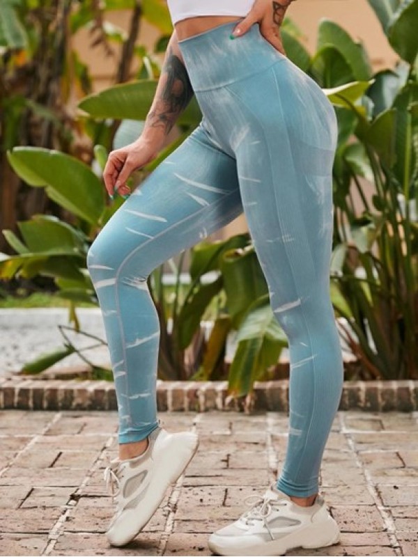 Pale Printed Scrunch Butt Sports Leggings