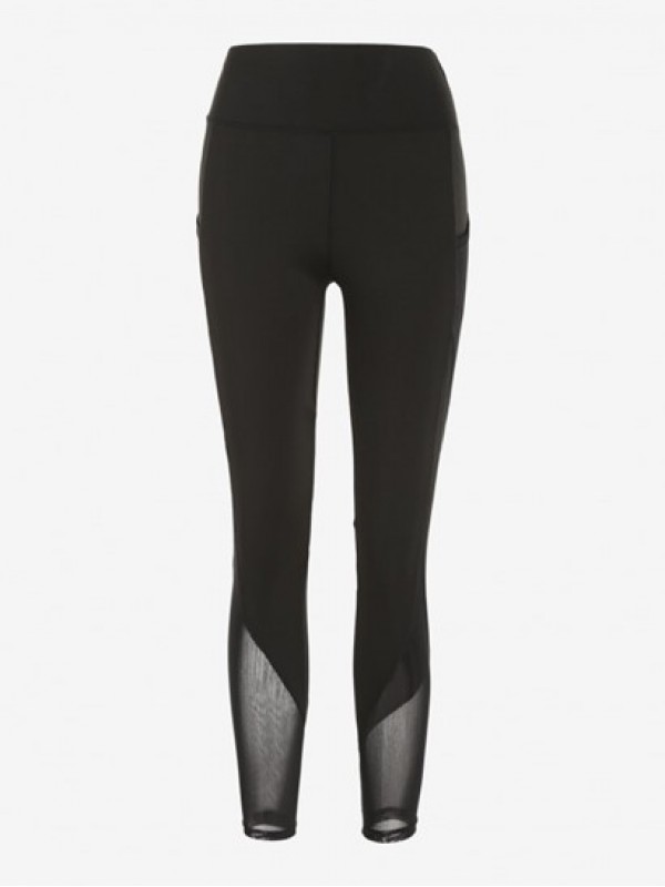 Mesh Spliced High Waist Sports Leggings