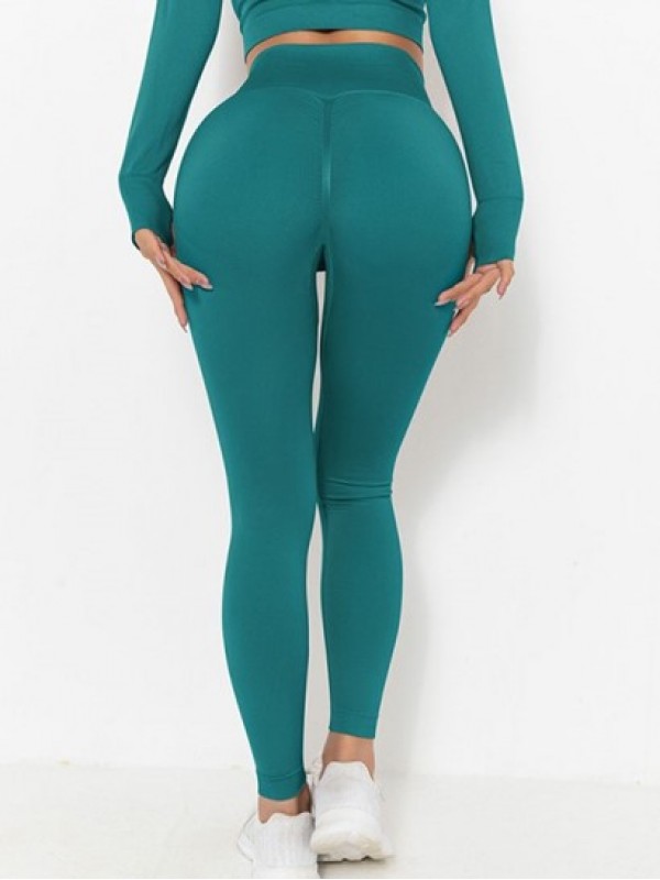 Scrunch Butt High Waist Solid Color Yoga Leggings