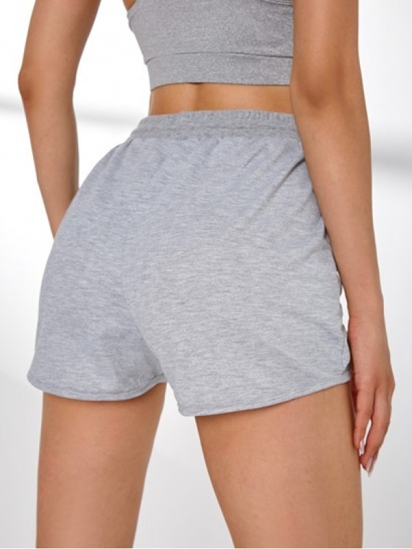 Irregular Hem Drawstring Sport Shorts