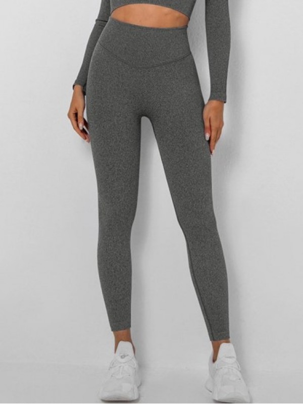 Ribbed Ruched Scrunch Butt Sports Leggings