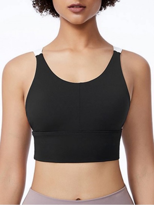 Multi Strap Colorblock Cami Yoga Bra