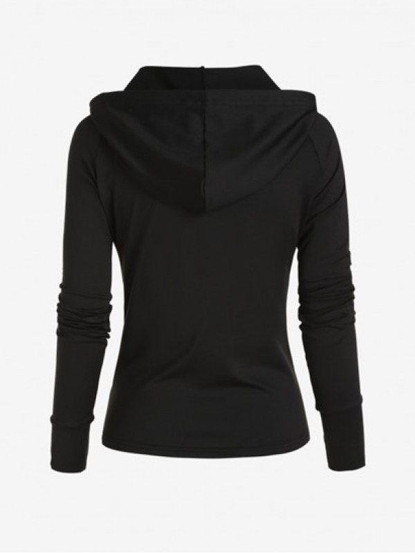 Pockets Zip Up Sports Hoodie Jacket