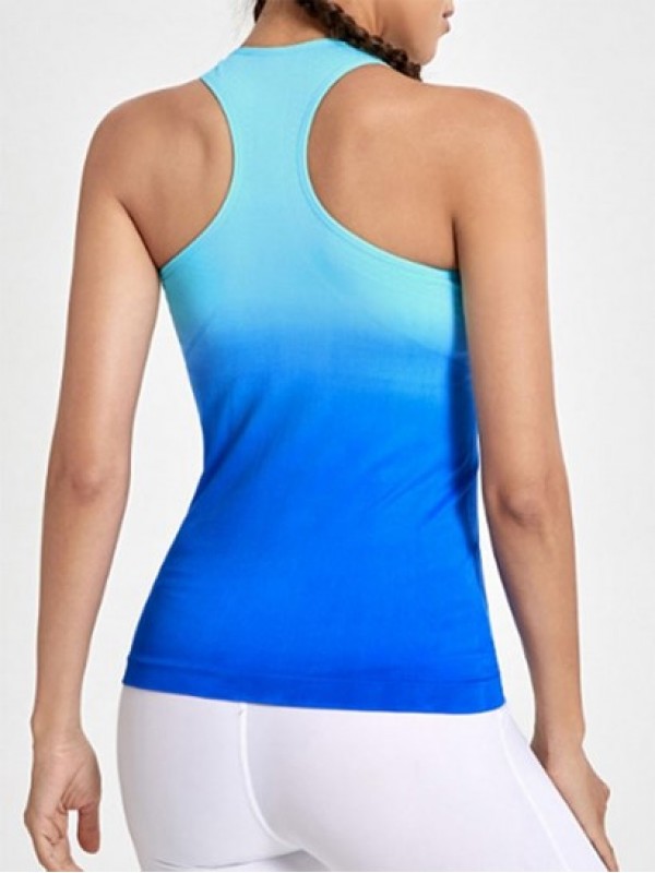 Ombre Color Sports Yoga Racer Back Tank Top