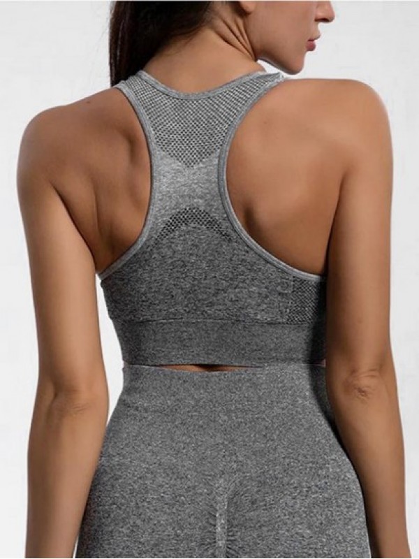 Ombre Heathered Racerback Sports Bra