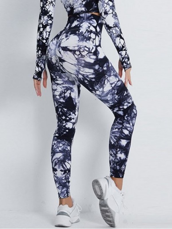 Seamless Tie Dye Yoga Sports Leggings