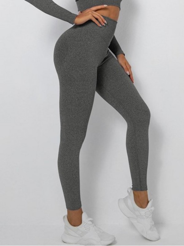 Ribbed Ruched Scrunch Butt Sports Leggings