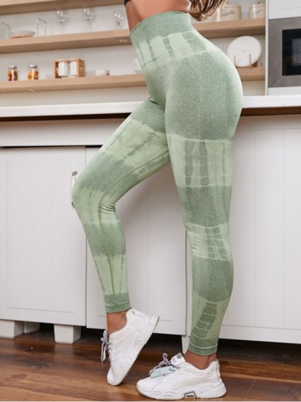 High Waisted Tie Dye Scrunch Butt Sports Leggings