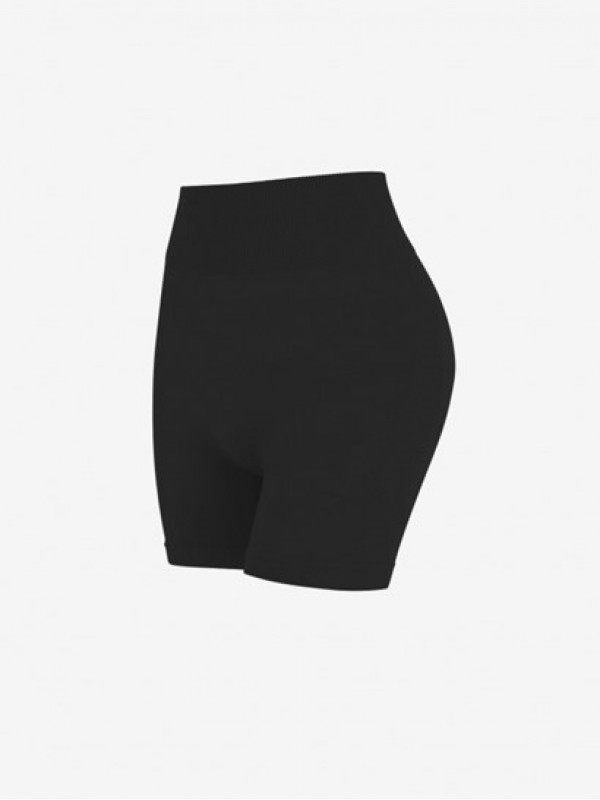 High Waist Seamless Ribbed Yoga Shorts