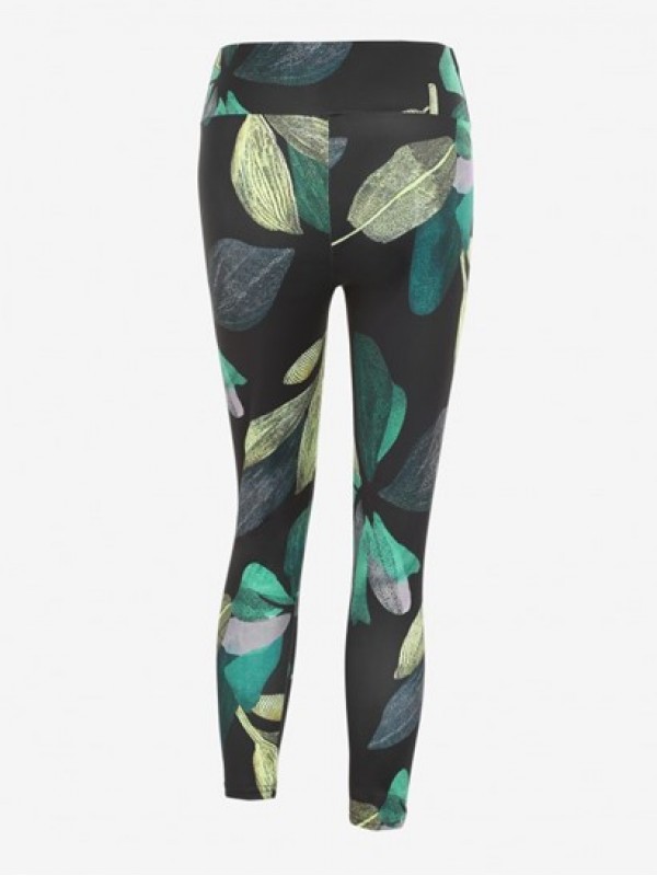 Leaves Printed High Waist Sports Leggings