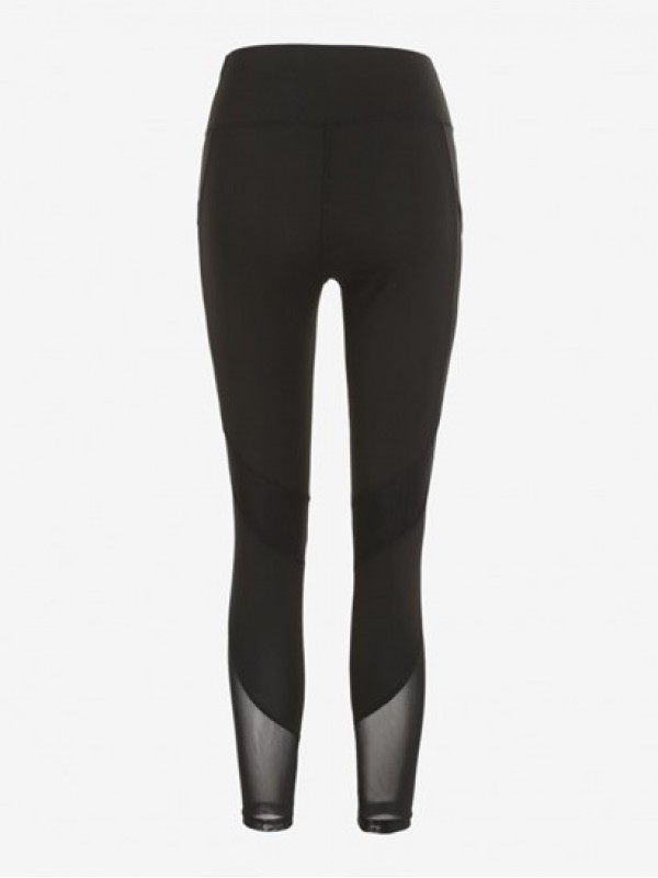 Mesh Spliced High Waist Sports Leggings