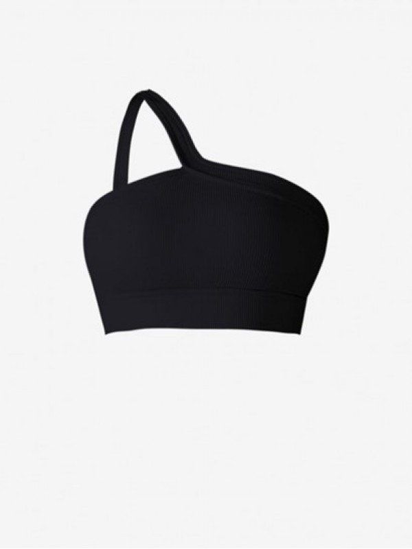 Breathable One Shoulder Blackless Yoga Sport Bra