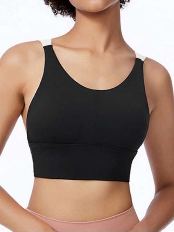 Multi Strap Colorblock Cami Yoga Bra