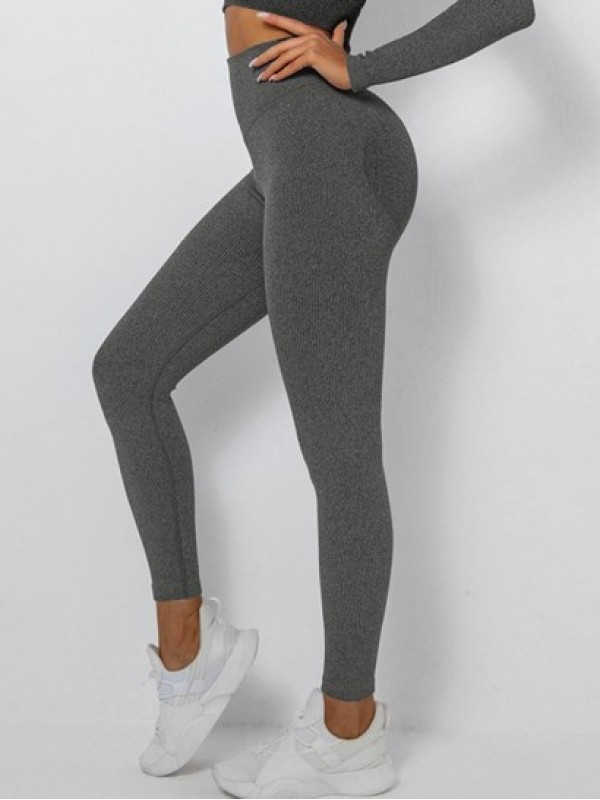 Ribbed Ruched Scrunch Butt Sports Leggings